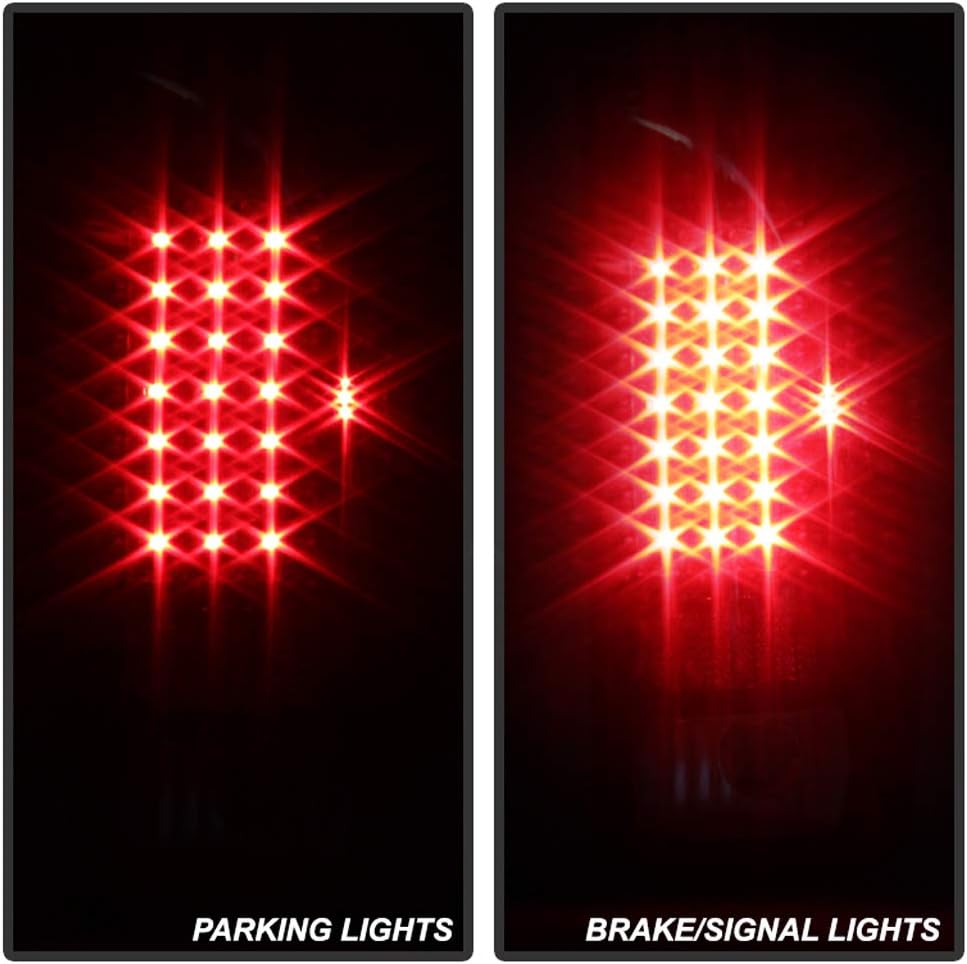ACANII - For Black 1997-2003 Ford F150 99-07 F250 F350 SuperDuty LED Tail Lights Brake Lamps