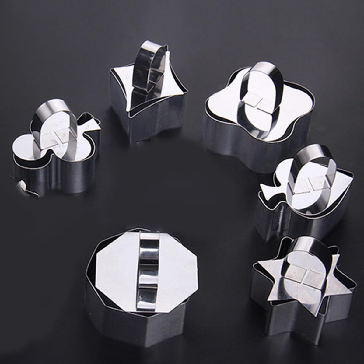 Stainless Steel Mousse Ring Mold with Pusher for Baking DIY