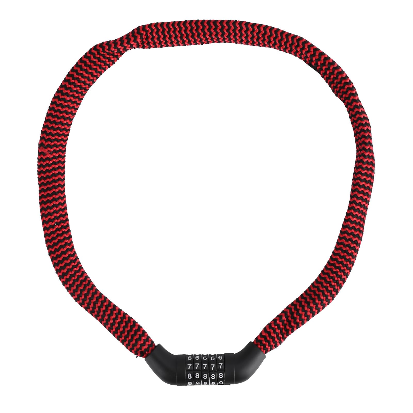 5 Digit Combination AntiTheft Bicycles Portable Bike Chain Resettable Keyless Bicycles Locks Easy to Use Portable Bike Chain