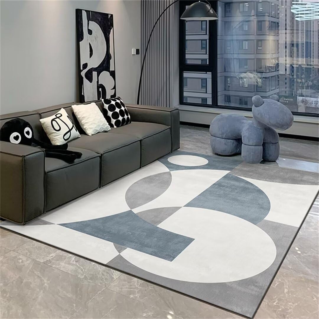 Tapis de sol salon insonorisé à poils courts idéal pour grand bureau XXL