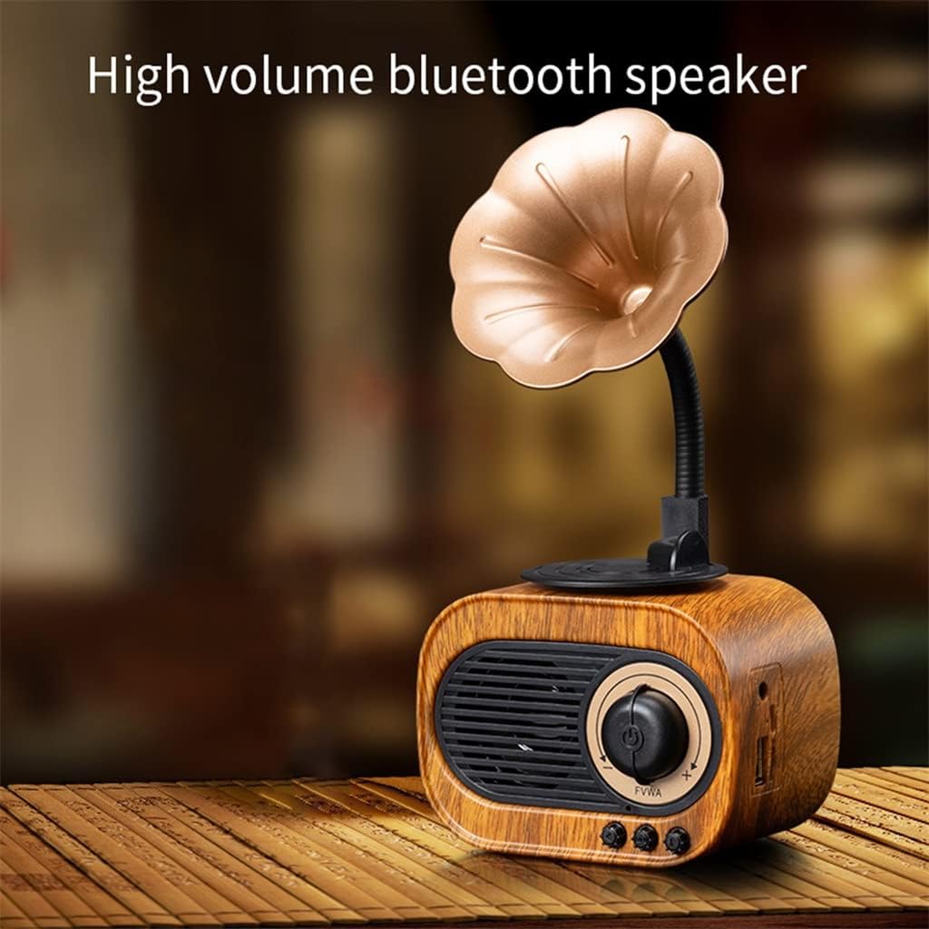 Gramophone Shape Speaker Exquisite Vintage Radio Retro Portable
