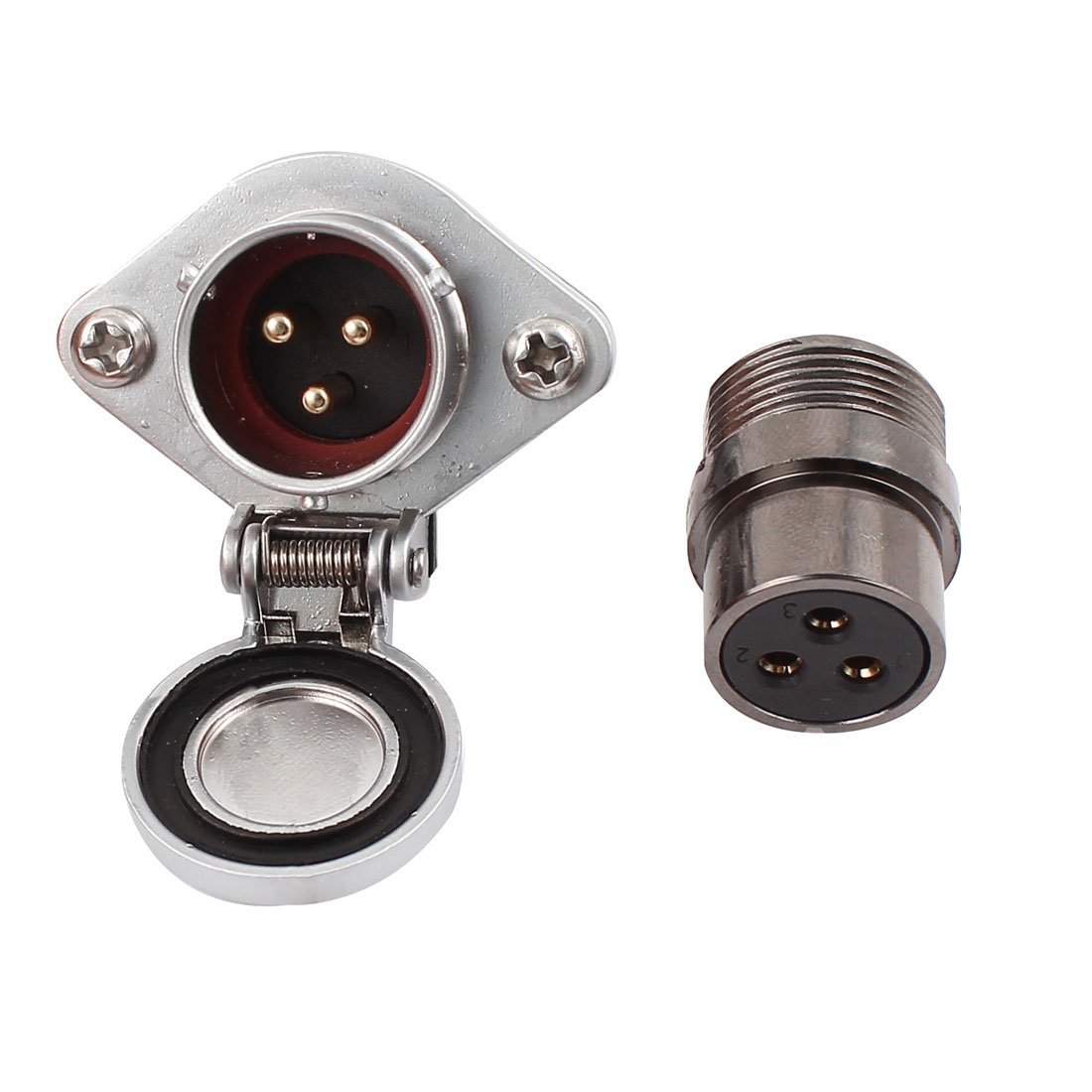 Aexit AC 500V 30A Panel Mounting Aviation Waterproof Cable Gland w Metal Cap (43c434adea41d9fea59d51086a20880a)