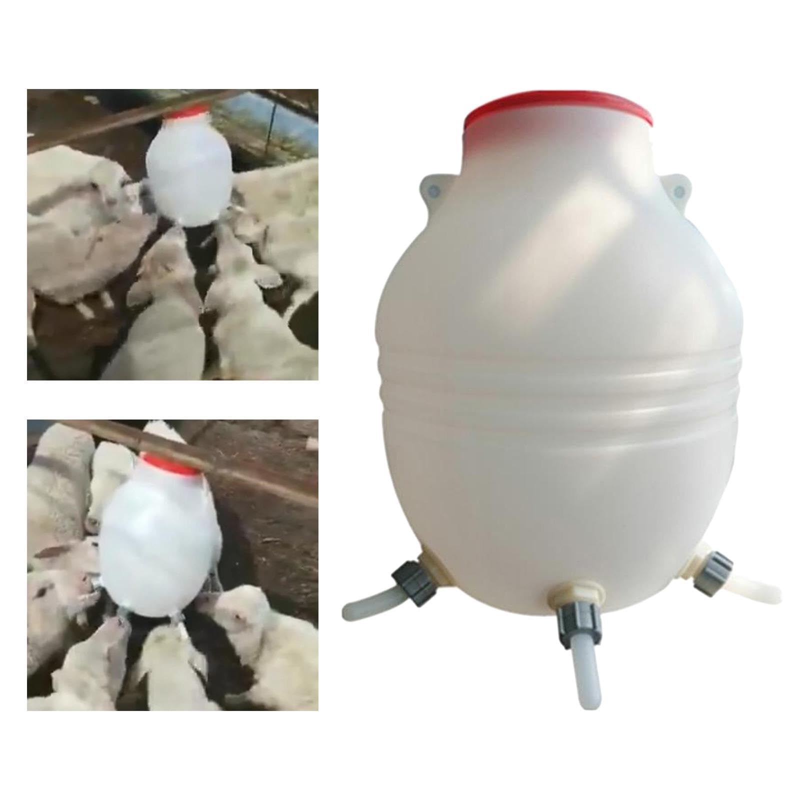 Lämmermilch Aufzuchtflasche Verdickte 8-Liter-Milchflasche for Lämmer und Schafe mit 6 Saugern for Ferkel Babynahrung auf dem Bauernhof