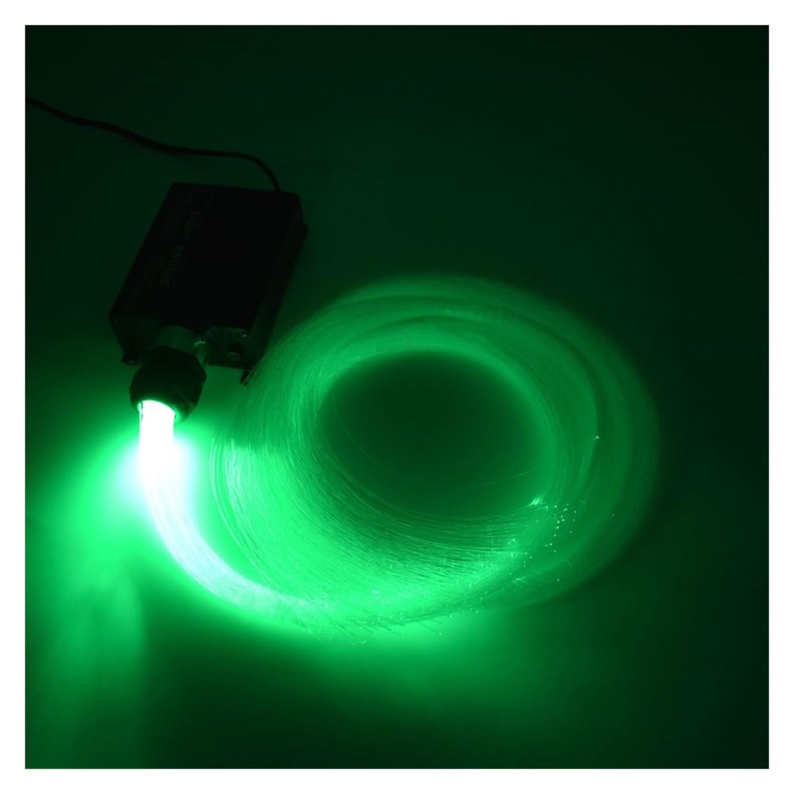 16W RGB LED Light Engine 24key Luz de fibra óptica remota con cable PMMA for decoración techo,Durable(300PCS X 0.5mm X 4m)