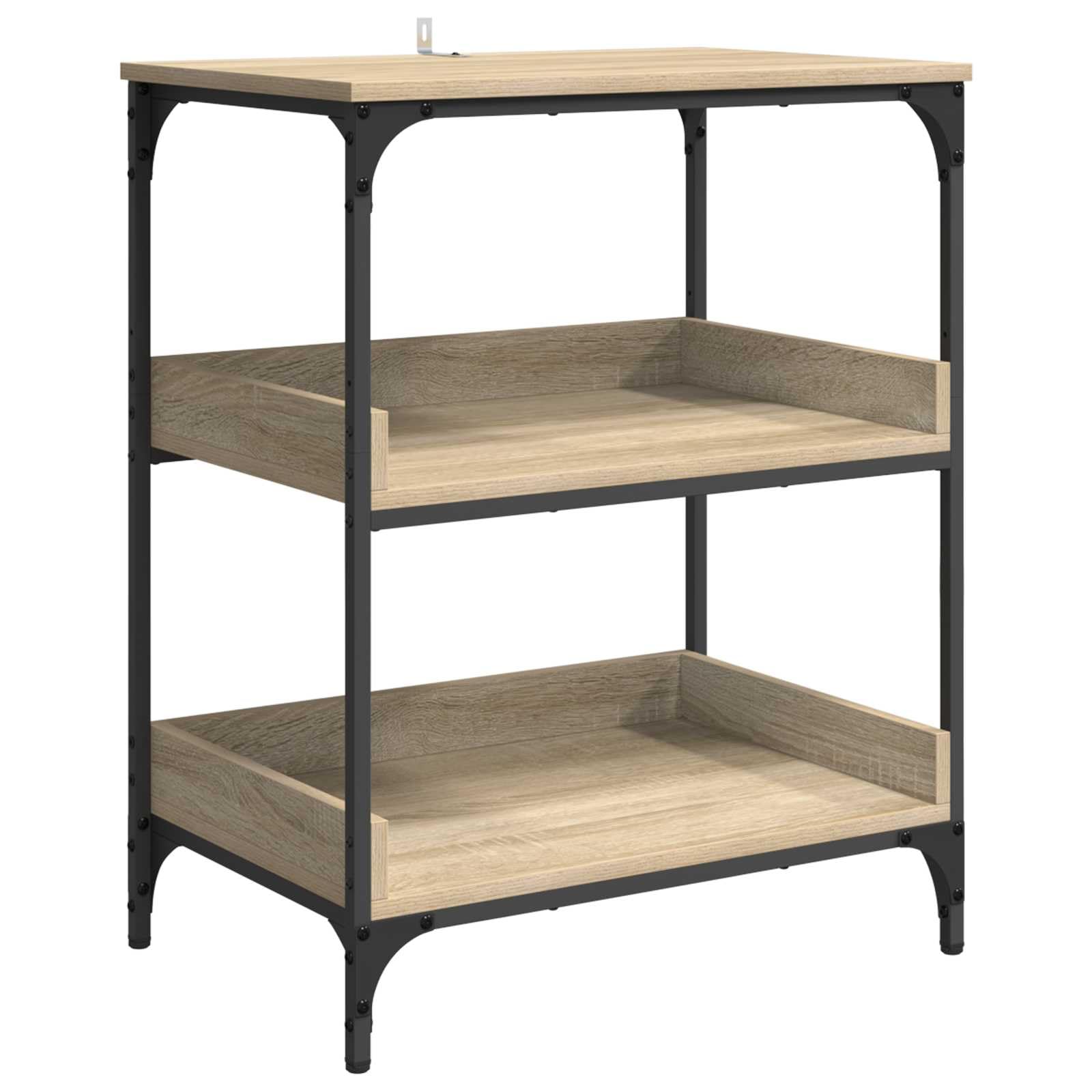 vidaXL Carrello da Cucina Rovere Sonoma 60 x 41 x 80,5 cm, Carrello cucina moderno, funzionale e resistente con tanto spazio, organizzatore per interni