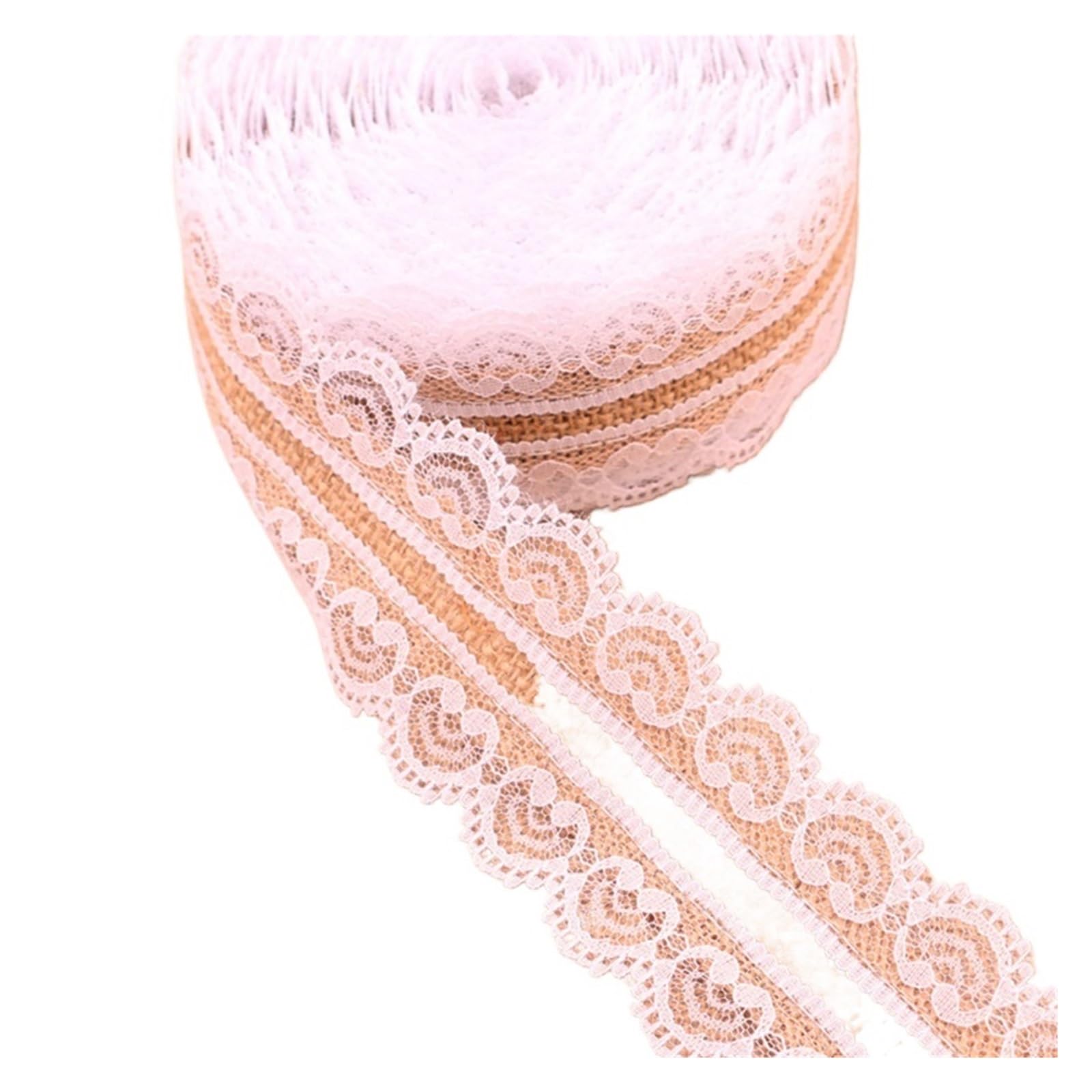 Hessian Roll 2M 5M Natural Jute Burlap Ribbon Versatile Rustic Vintage Wedding Decor Hessian Lace Roll Party Supplies DIY(Color1,5M)