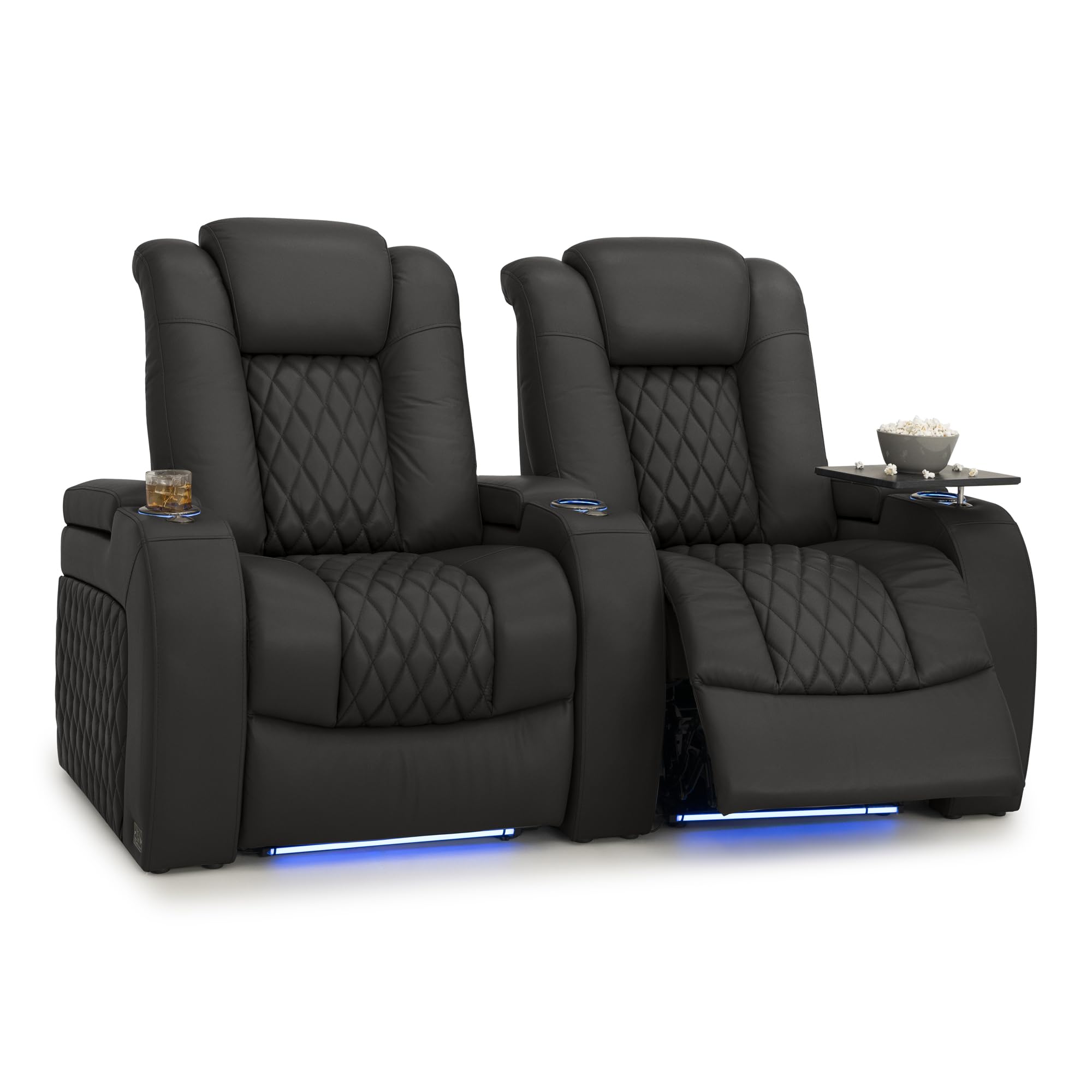 Seatcraft Diamante Home Theater Seating Black Row of 2