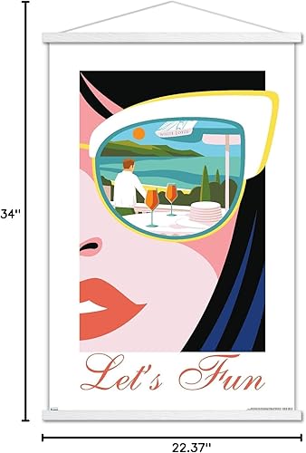 Miniatura 7 de Trends International The White Lotus - Póster de pared Let's Fun, 22.37 x 34.00 pulgadas, paquete de impresión premium y colgador blanco
