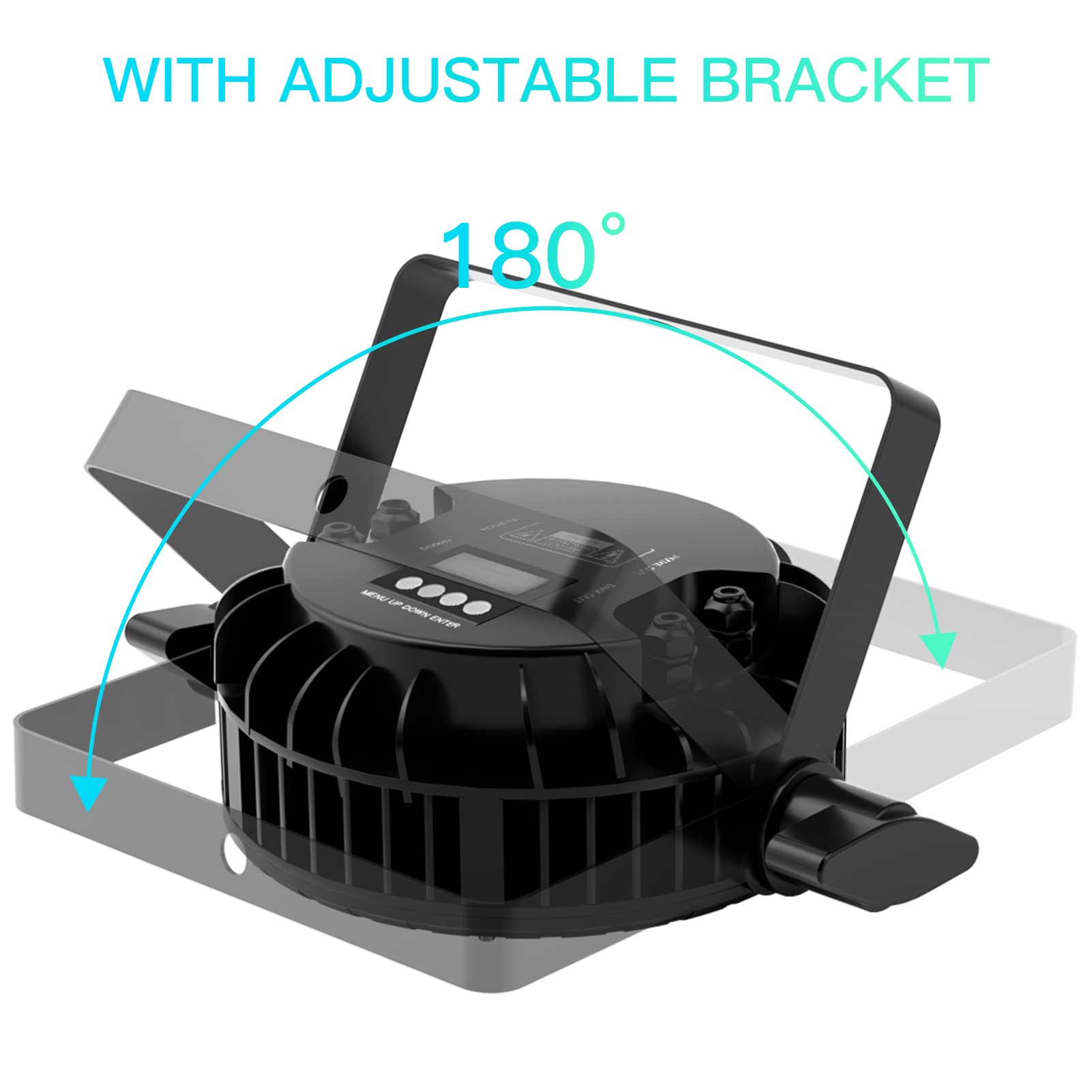 U`King RGBW 180W Exterieur Par LED IP65 Etanche, 18 LED Lampe de Scene avec Câble Imperméable, Projecteur de Scene pour Mariage Fête Éclairage de scène Disco Jardin Saison des Pluies