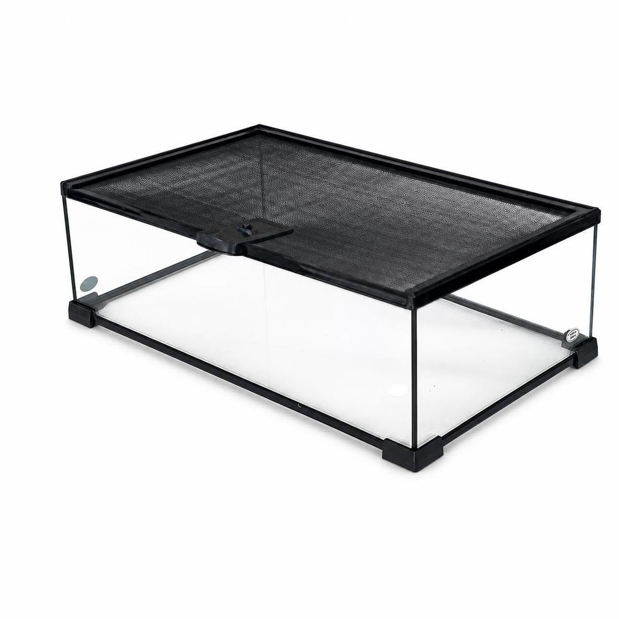Terrario Vidrio Reptiles Apilable, 50 * 30 * 15cm | Plástico - campo ° - montaje fácil - resistente - ahorro espacio - cría - exhibición - - para iguanas