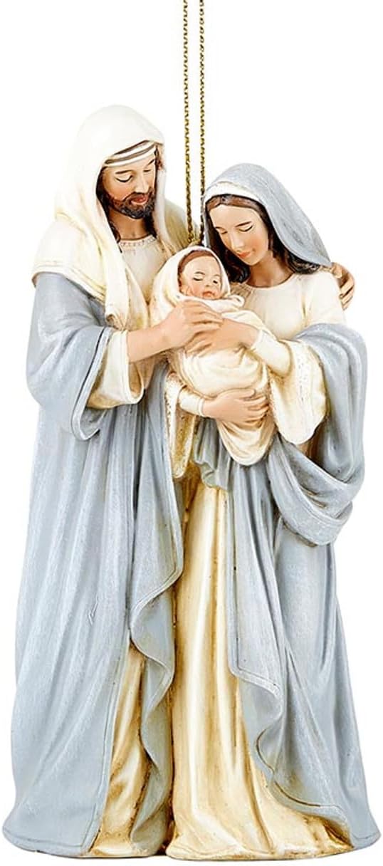 Ornaments - Mary Joseph and Jesus Christmas Tree Ornament, 5-Inch, Holy Family
