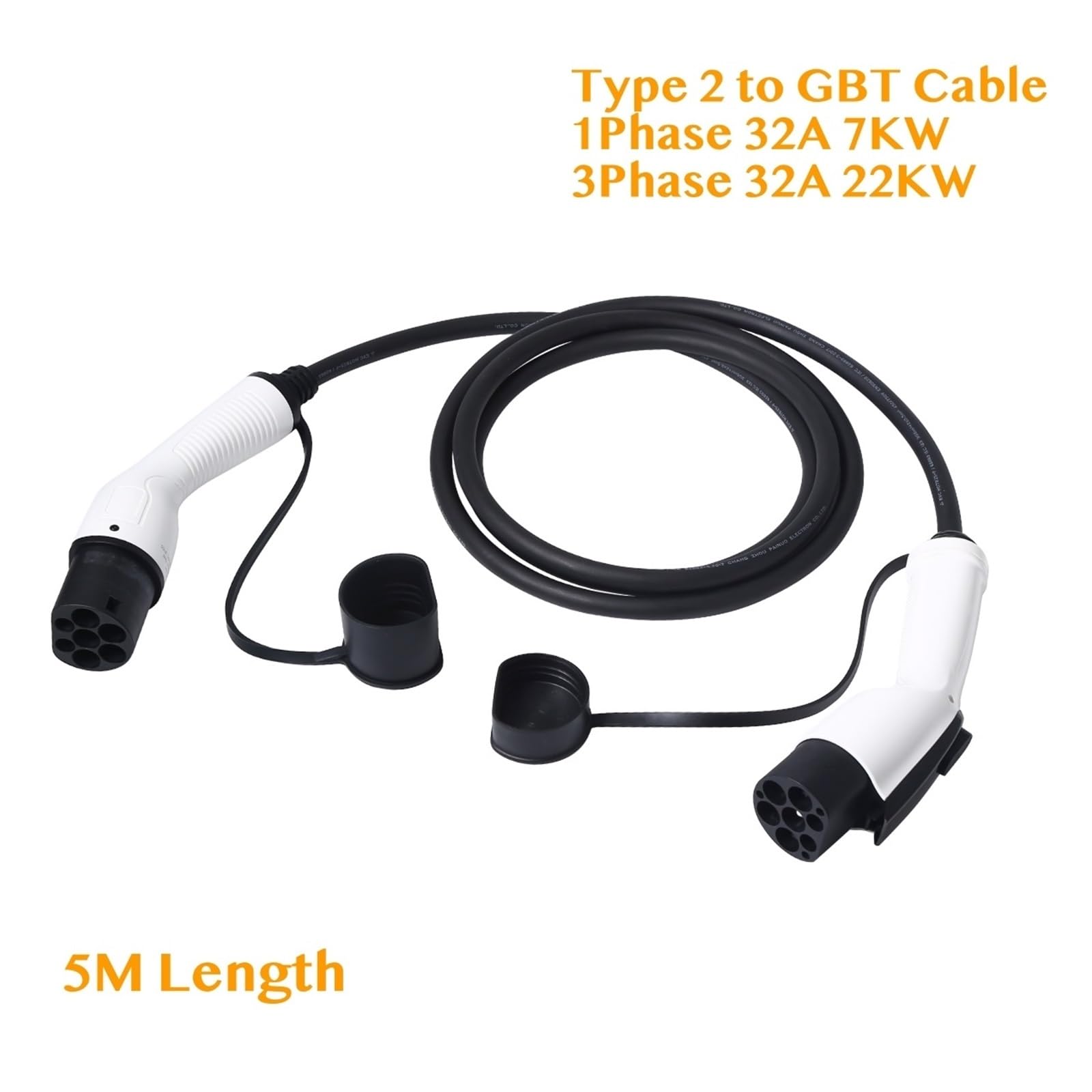 Caricabatterie EV 4U Tipo 2 A GBT Cavo di Ricarica EV 5M 1 Fase/3 Fasi 32A 7KW 22KW Cavo di Tipo 2 for Veicolo Elettrico GB/T for Stazione di Ricarica Ricarica Sicura(3Phase 22KW Bag)
