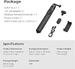 SmallRig 59" Selfie Stick Tripod with Remote & Phone Clamp, Extendable Tripod Stand for DJI Osmo Action 6/5 Pro/4, for GoPro Hero 13/12/11, for Insta360 X5/X4, for iPhone 16/15/14, for Android - 5464