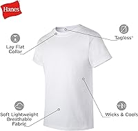 Vista 2 de Hanes Ecosmart - Camiseta de manga corta y cuello redondo para niño (5 unidades)