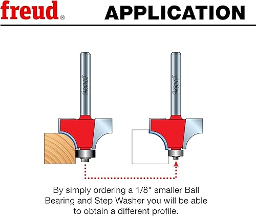 Miniatura 6 de Broca para redondeo en rebajadora 34-100 de Freud, 1/16 pulgada de radios y vástago de 1/4 pulgada