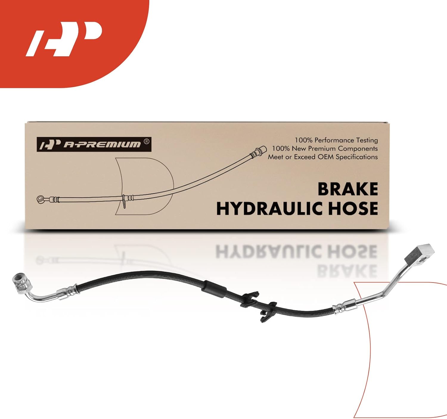 A-Premium Front Driver Brake Hydraulic Hose Compatible with Select Ford Models - E-150 E150 E-250 E250 2008-2014, E-350 E-450 E350 E450 Super Duty 2008-2019 2021 - Replace# 8C2Z2078BL