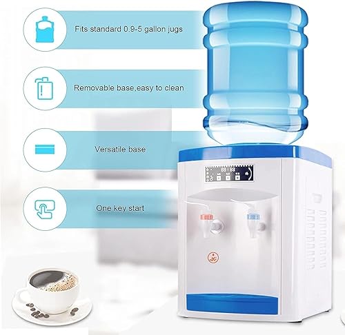 Miniatura 5 de Dispensador de enfriador de agua para botella de 5 galones, dispensador de agua fría caliente para encimera, dispensador de agua de carga superior