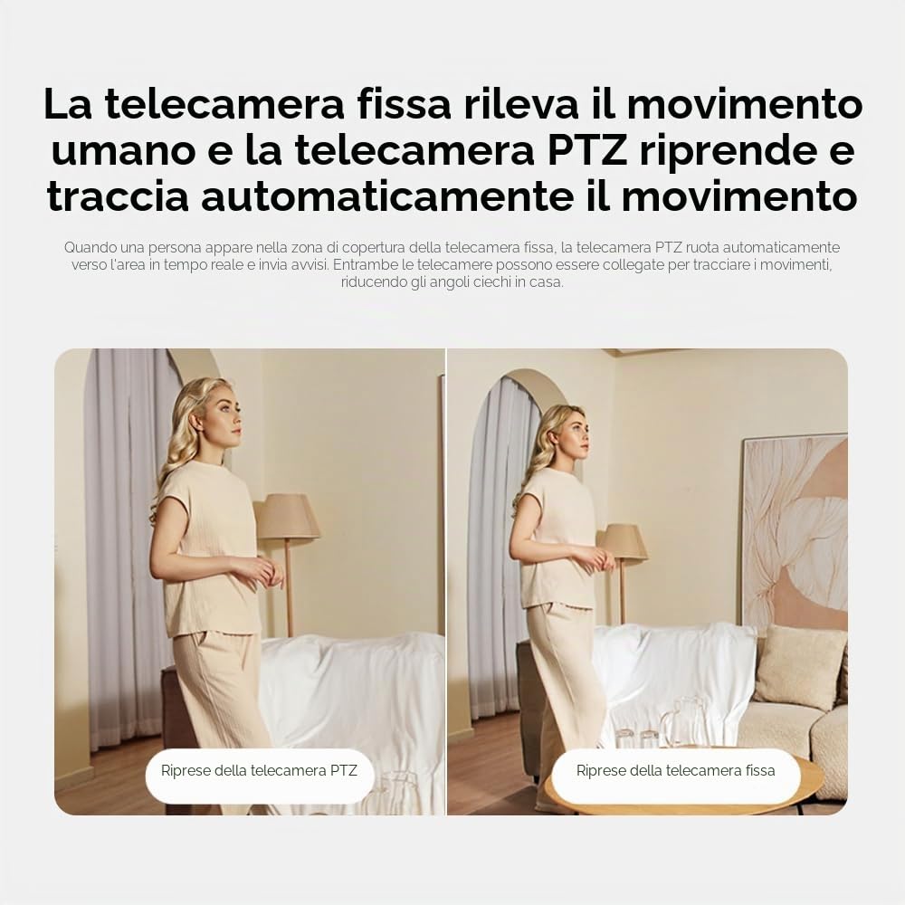 Xiaomi Macchina fotografica astuta 3MP di sicurezza della lente doppia C300 con Wi-Fi a banda doppia 6