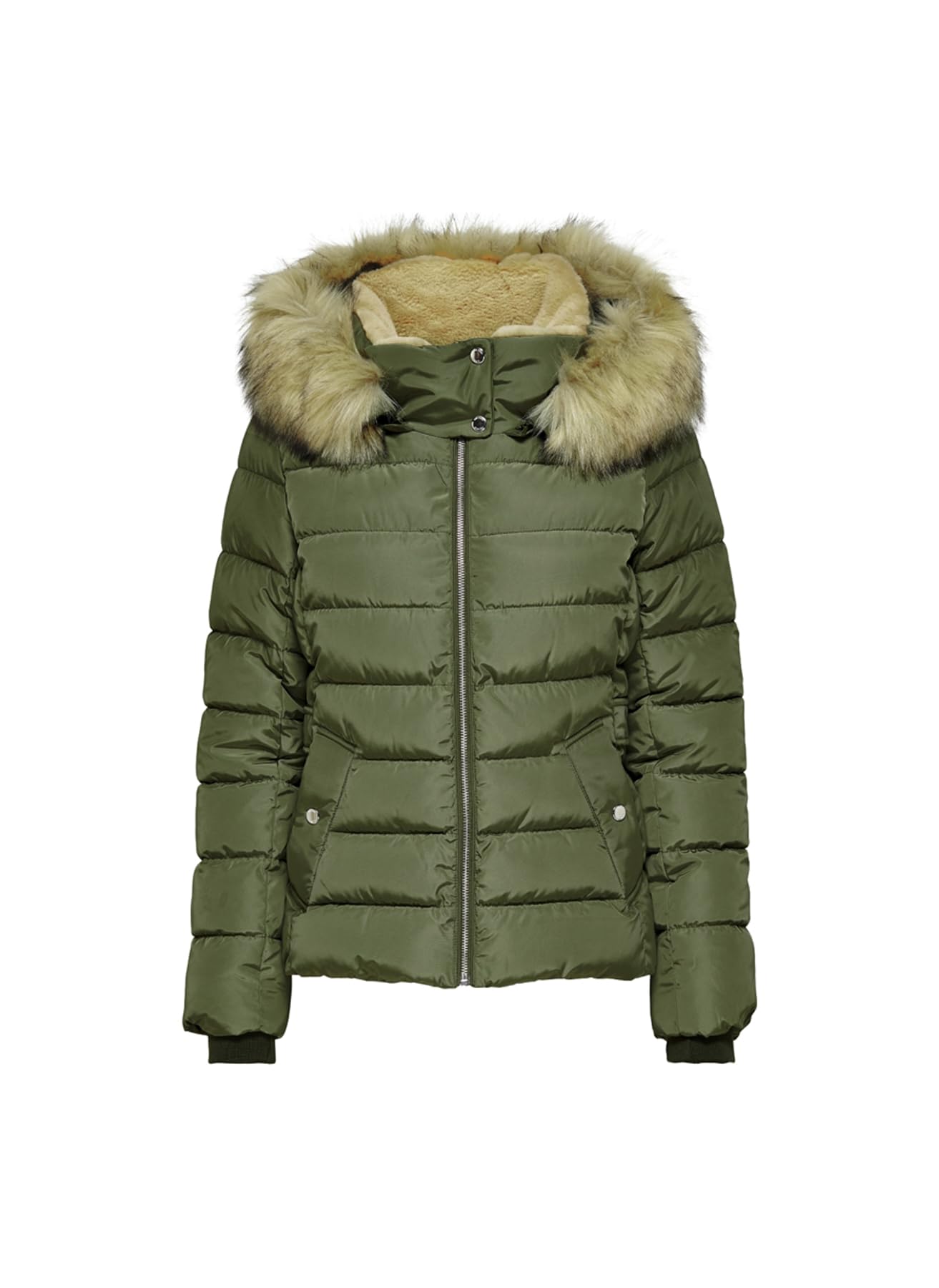 Onlnewcamilla Fur Hood Jacket Cc Otw Kadın Günlük Mont 15304767-BLACK Siyah