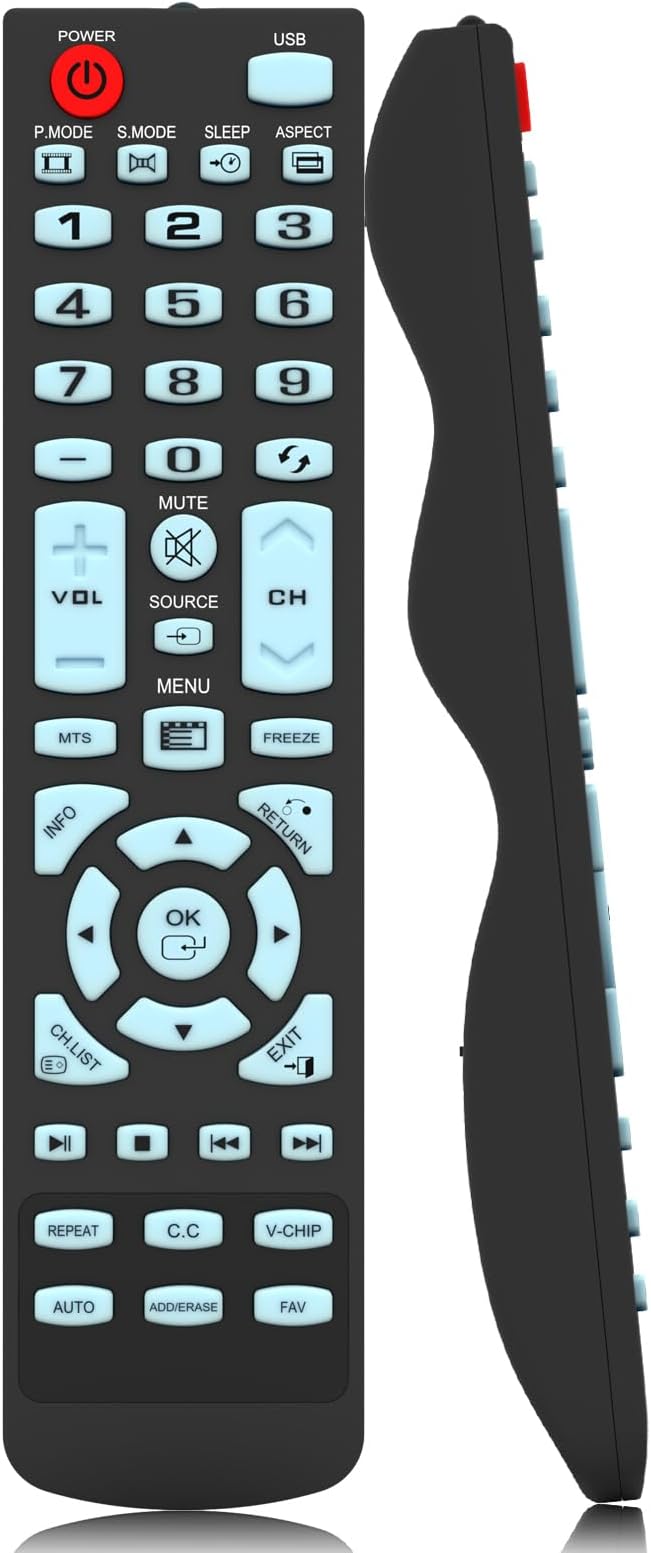 Universal Remote Control Element TV Compatible with All Element LCD LED TV - No Programming Required