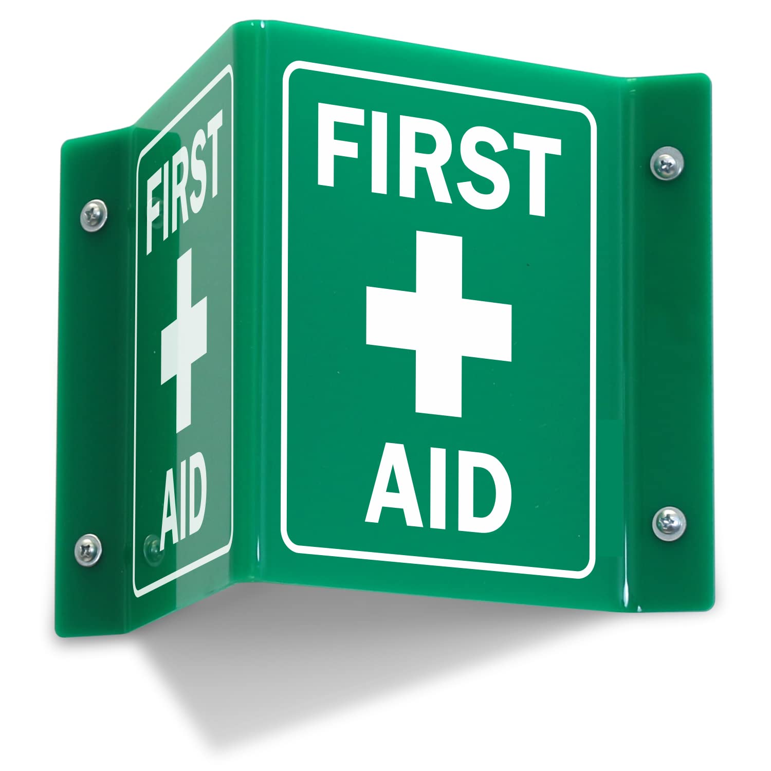 Projecting V-Sign : First Aid Sign, PVC Water Proof Sticker Fixed on SunBoard