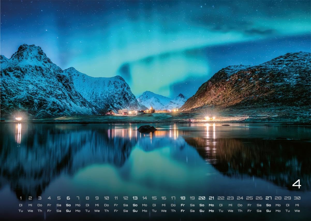 Polarlichter - grandiose Naturschauspiele - 2025 - Kalender DIN A3: Der Wandkalender mit den schönsten Motiven der Polarlichter im hohen Norden für das Jahr 2025 im Format DIN A3 (ca. 42 x 30 cm)!