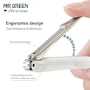 MR.GREEN Nail Clippers Anti Splash Fingernail Cutter Stainless Steel Manicure Tools Nail Scissors Detachable Design Nail Trimmer (L+Nano Glass File) gallery image