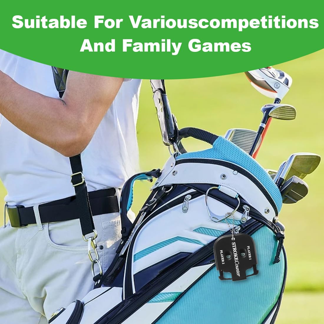 Contapersone Golf Portachiavi Conta Colpi Manuale 2 Pcs