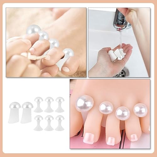 Miniatura 7 de 8 piezas de separadores de dedos de uñas, herramientas de pintura de uñas, herramientas de diamantes de imitación para uñas, separadores de dedos