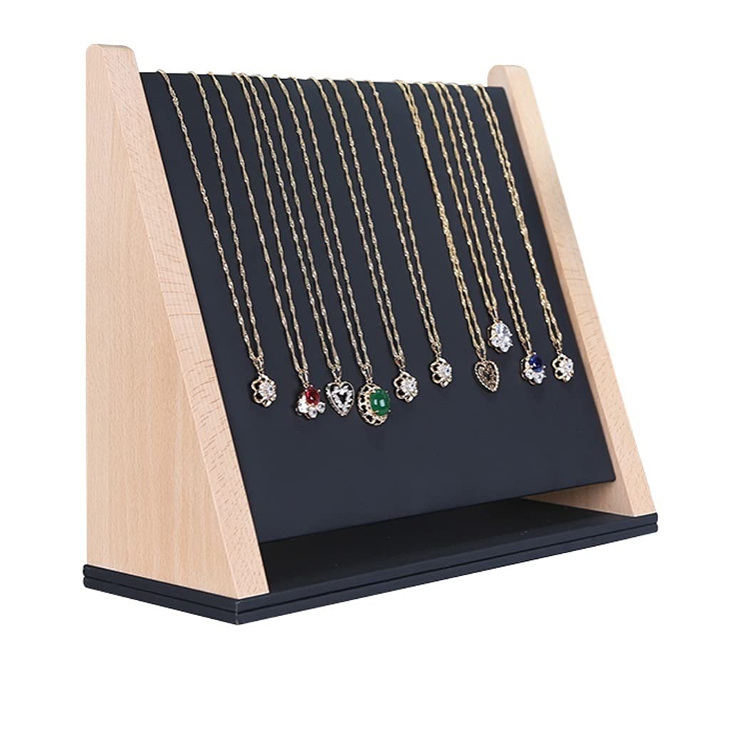 Présentoir de colliers en PU support de rangement vertical de bijoux