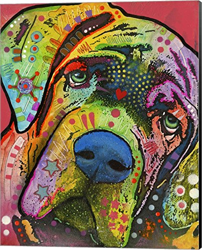 Mastiff by Dean Russo Canvas Art Wall Picture, Museum Wrapped with Black Sides, 16 x 20 inches