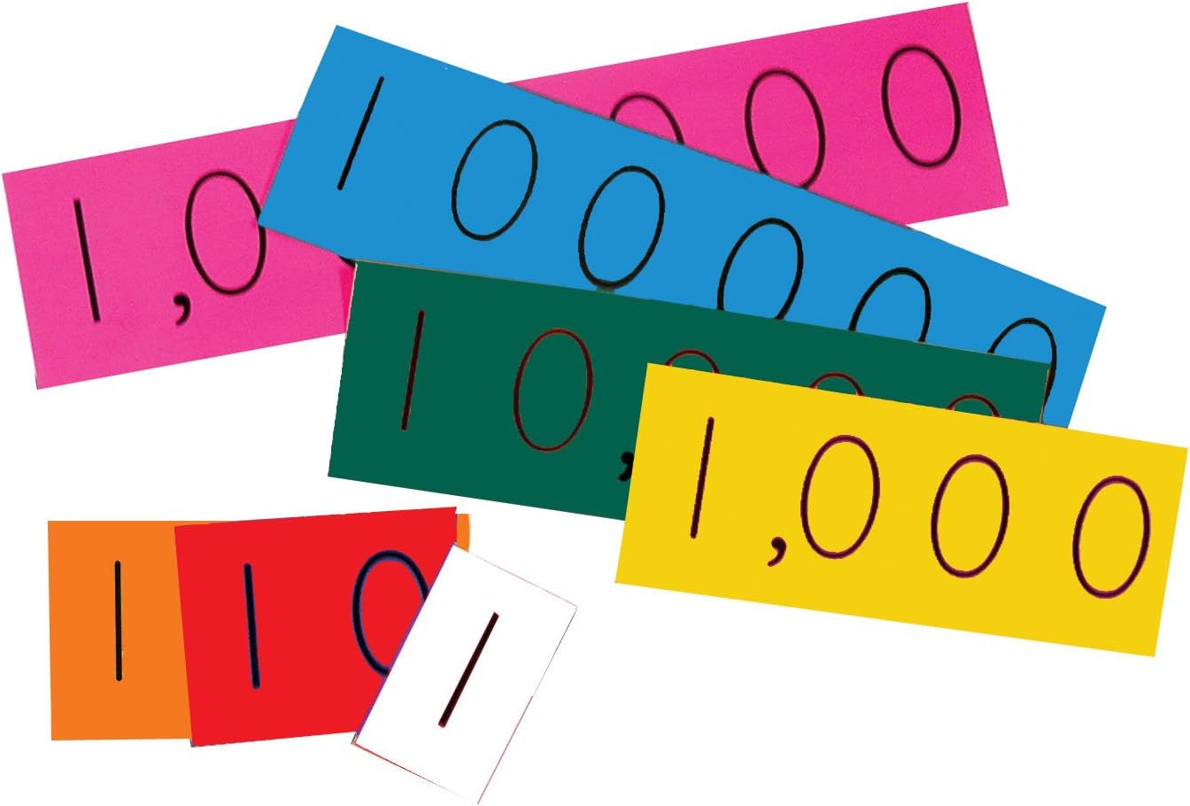 Crystal Springs Books Place Value Strips 3-6 Units, Millions, Singapore Math (402677)