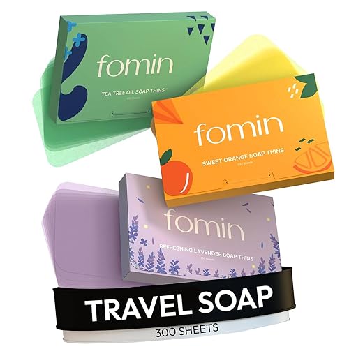 FOMIN - Hojas de jabón, para viajes y campamentos