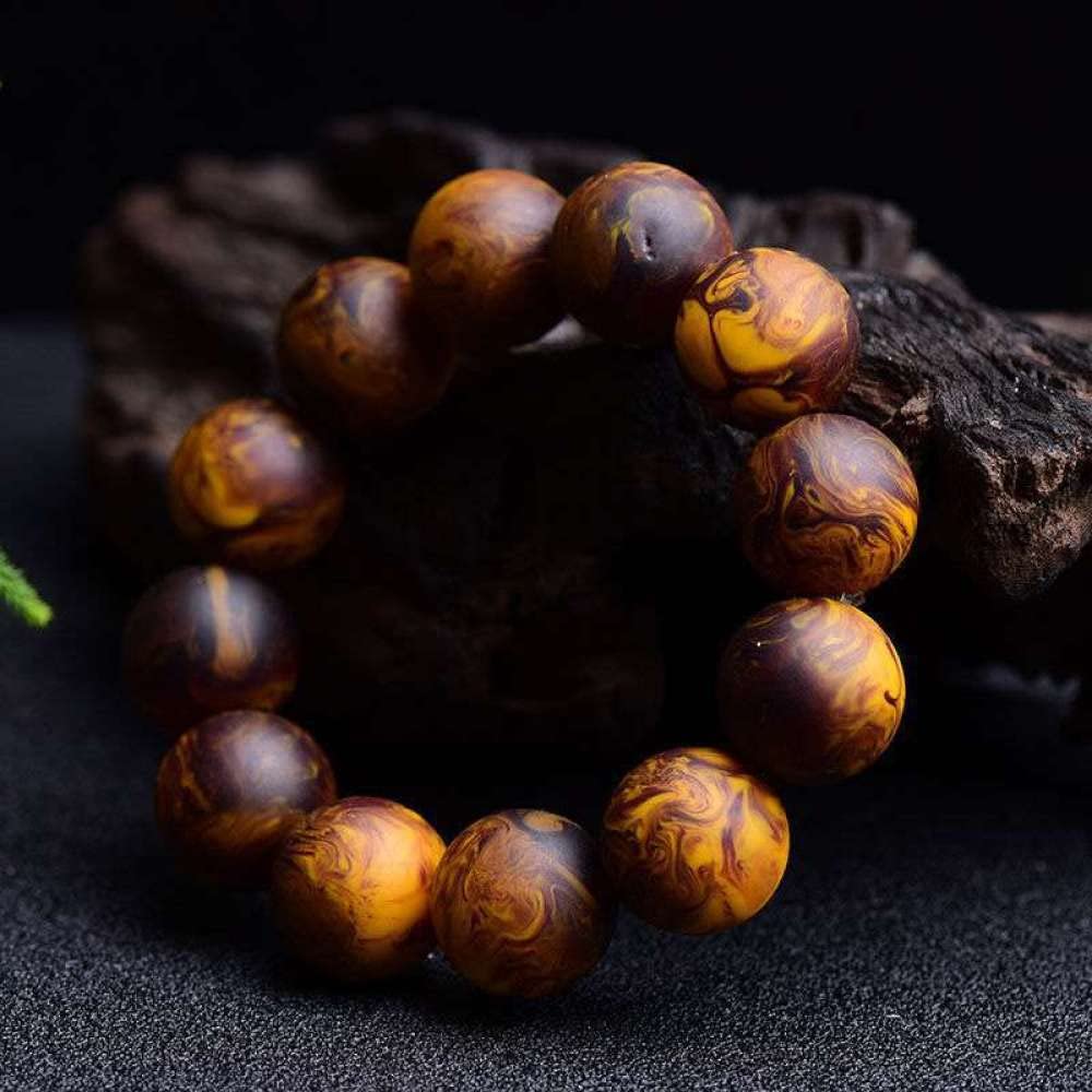 Amazon.co.jp: アンバーグリスグレーアンバーブレスレットラウンド