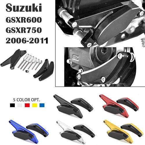 Miniatura 2 de Protector lateral de aluminio CNC para motocicleta Suzuki GSXR GSX-R 600 750 GSXR600 GSXR750 2007 2008 2009 2010 2011 06-12 (rojo)