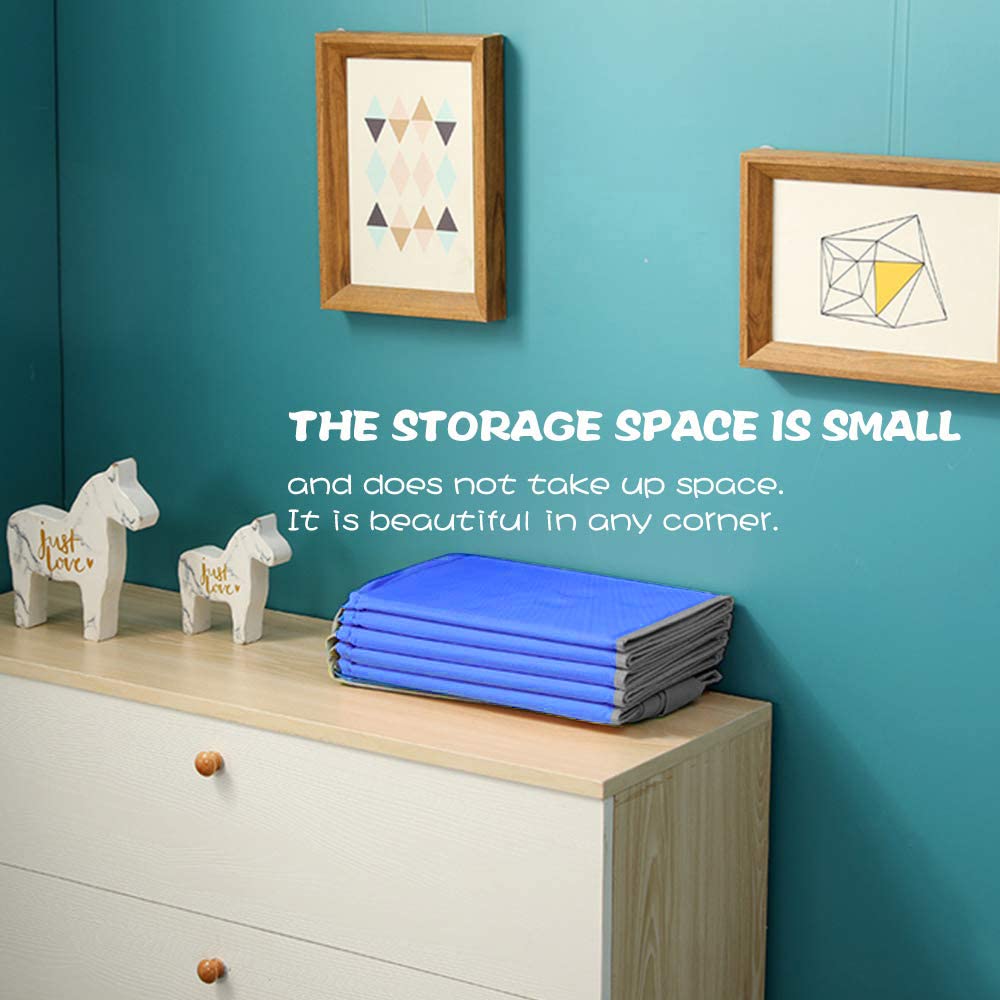 OMNISAFE 47Inch Big Kids Ball Pit, Holds Over 600 Balls, Foldable & Portable & Reusable Balls Pit for Toddlers, Play Pit for Dog, Indoor & Outdoor Use, Oversized(Dark Blue)