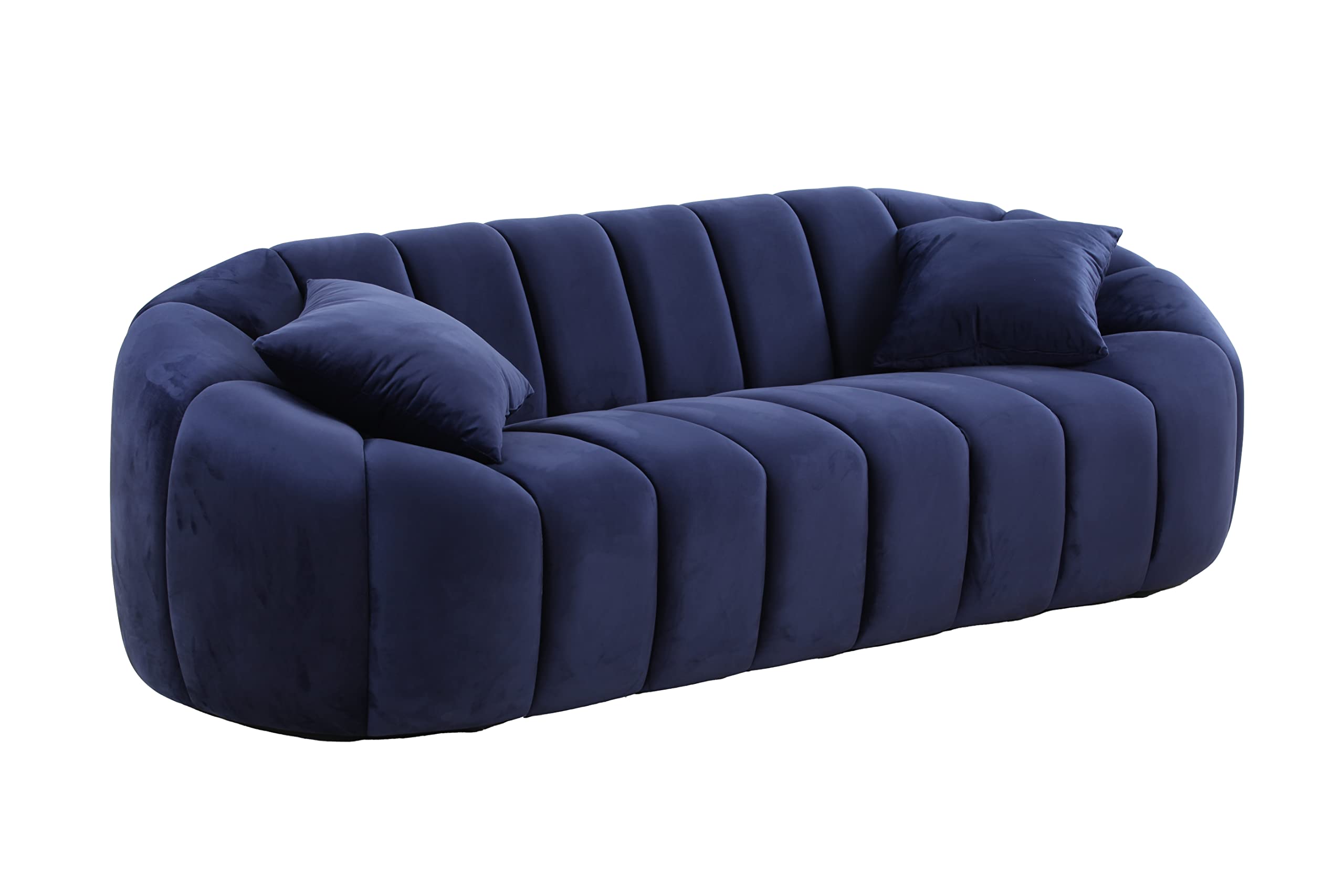 Diagram showing the dimensions of the 88-inch Modern Velvet Sofa