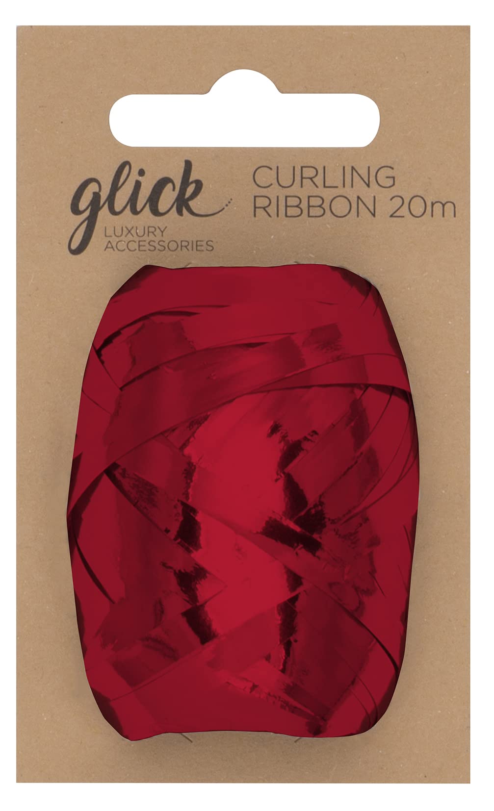 Glick Red Curling Ribbon, for Wrapping, Arts and Crafts, and Other Celebrations Gift Bow for Presents