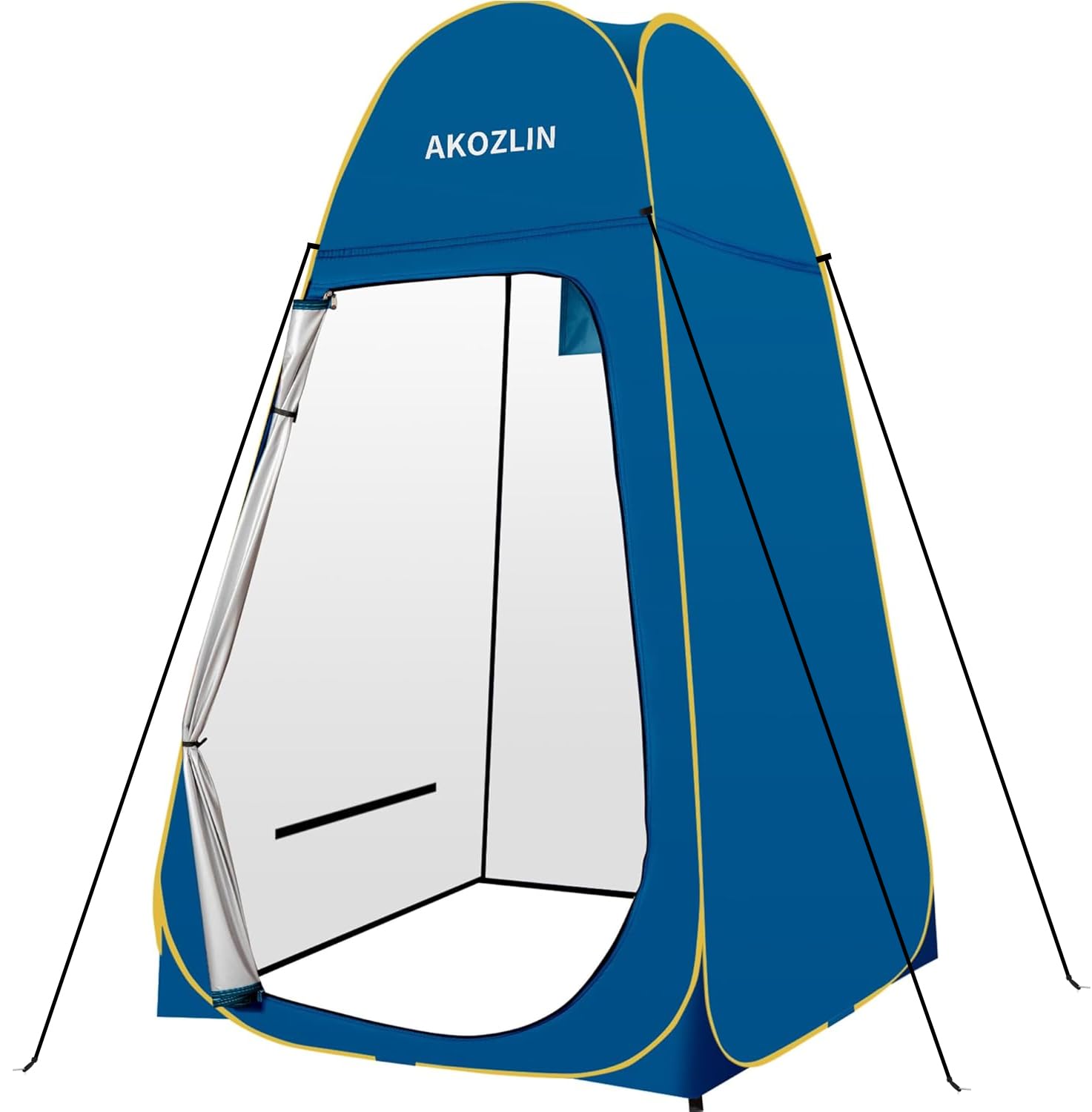AKOZLIN Portable Pop Up Shower Toilet Tent with Silver Coated 74.8" High