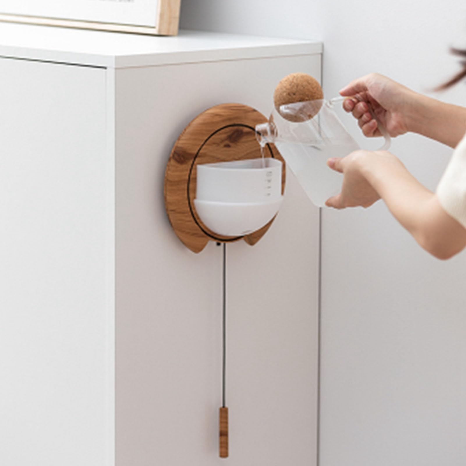 Diffusore di Oli Essenziali, USB a Parete con LED, Sospeso, (Wood