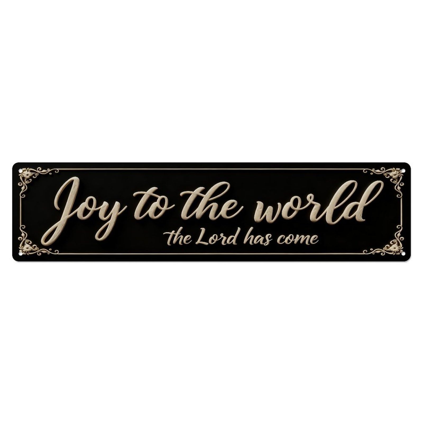 Joy To The World Lord Has Come Metal Tin Sign Plaque