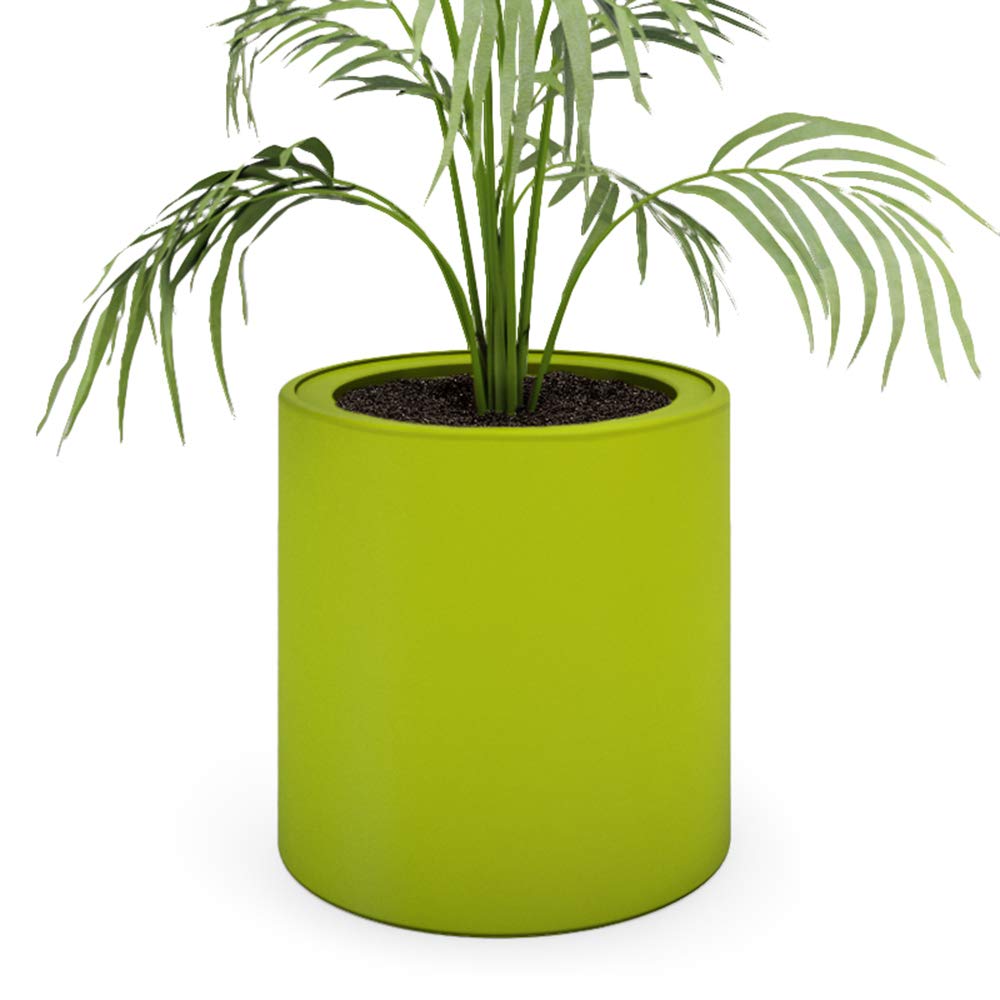Macetero Redondo Sundara Color Verde Pistacho, diámetro 43 cm