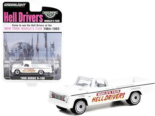 Miniatura 1 de Greenlight Collectibles 30331 1966 Dodge D-100 - Conductores del infierno justo del mundo por JK Productions (exclusivo de Hobby) a escala 1:64