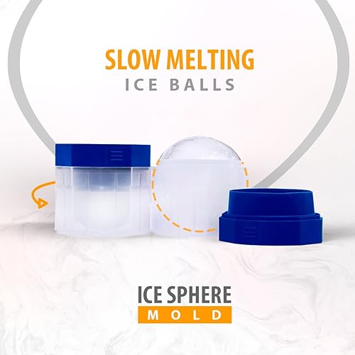 Miniatura 10 de Bella Amazing - Moldes de bolas de hielo, moldes redondos de cubitos de hielo de 2.5 pulgadas. Estos moldes apilables de esfera de hielo de fusión