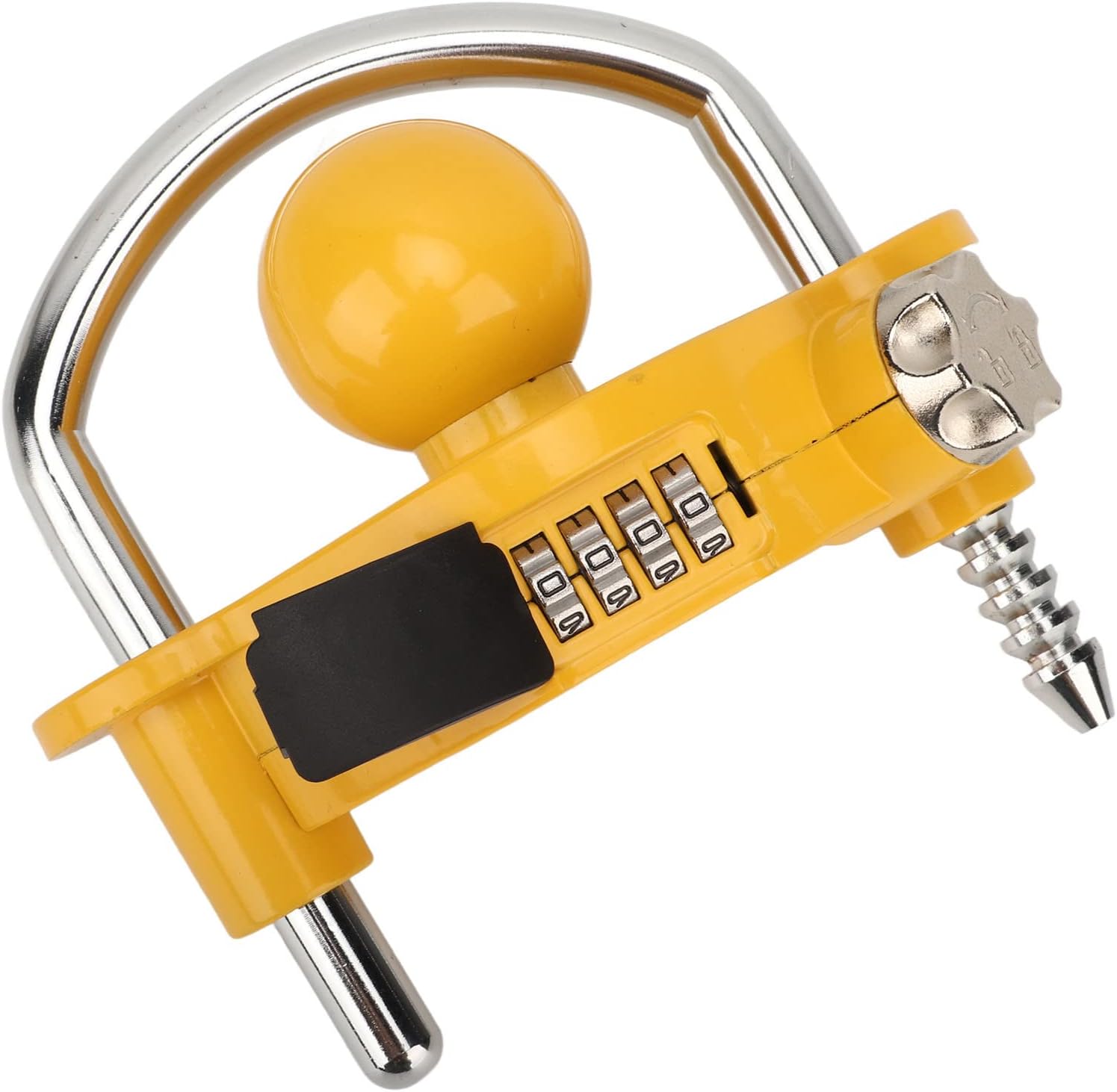 Universal Trailer Coupler Lock, 4 Digit Combination for Theft, Trailer Lock, Trailer Hitch Lock, Anti Theft Lock, Adjustable with 11 Locking Positions, Sturdy and Sturdy