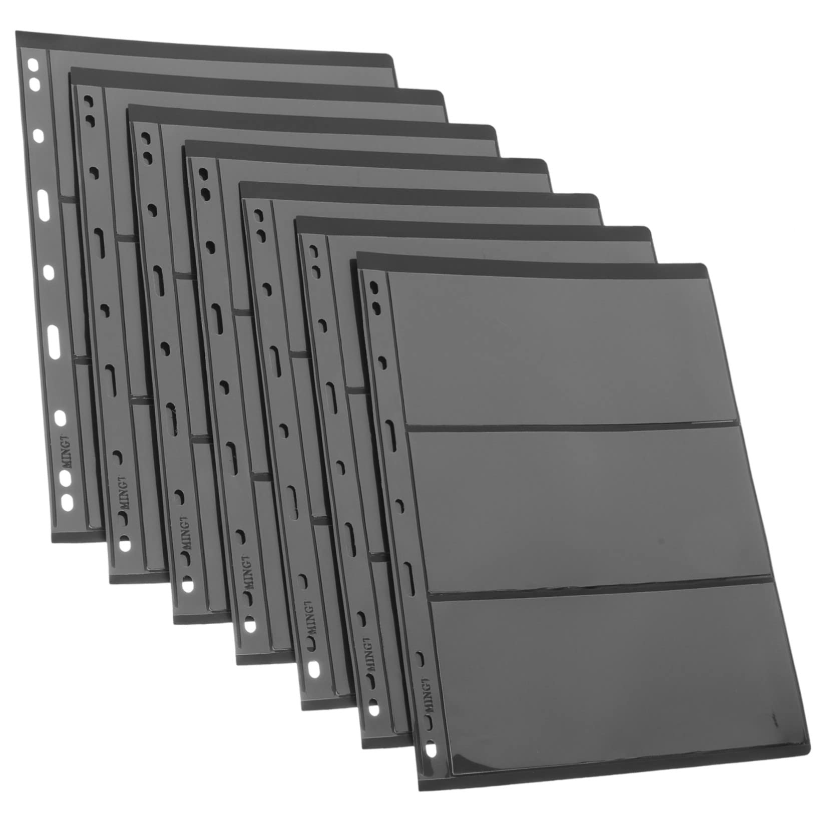 VILLCASE 20 fogli Album per Francobolli Trasparente PVC Doppia Faccia Raccoglitore Mobili per Francobolli Carte e Protezione Riutilizzabile e Leggera per Collezionisti