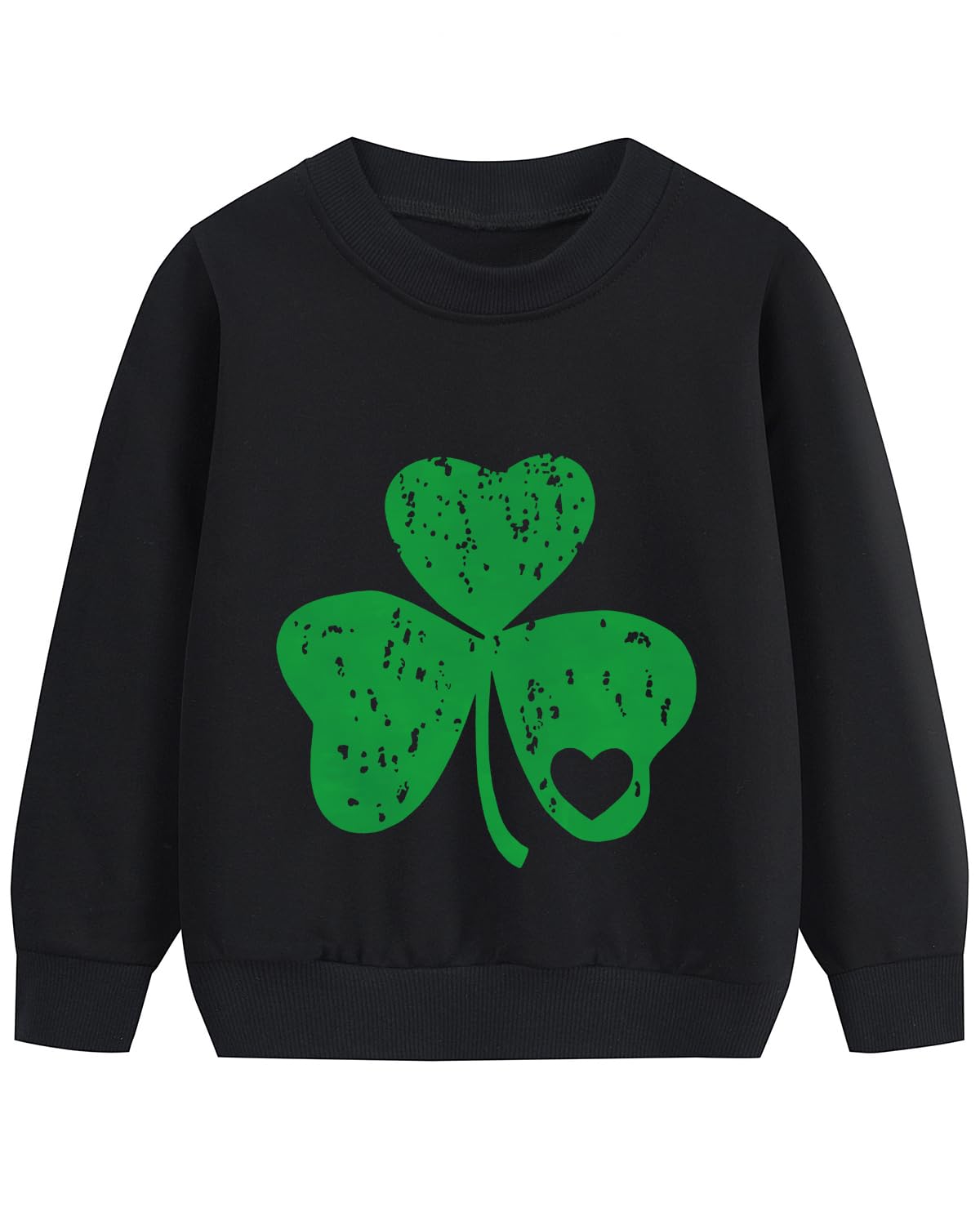 DDSOL Toddler Boy Girl St Patricks Day Shirts Clover Shamrock Long Sleeve Irish Green Sweatshirt Tops for Kids 2-7 Years