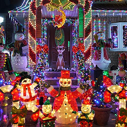 TW SHINE Christmas Lights, Total 400 LED 132FT Outdoor Christmas Lights Plug in with 8 Modes, Waterproof Multi Colored Light Outdoor, Indoor Xmas Decorations for Party Yard Decor by TW SHINE - Image 8