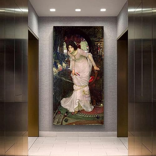 Miniatura 3 de William Waterhouse - Póster clásico para pared, diseño de dama de Shalott, 1894, cuadro de pared de sala de estar, galería, varios tamaños, sin marco