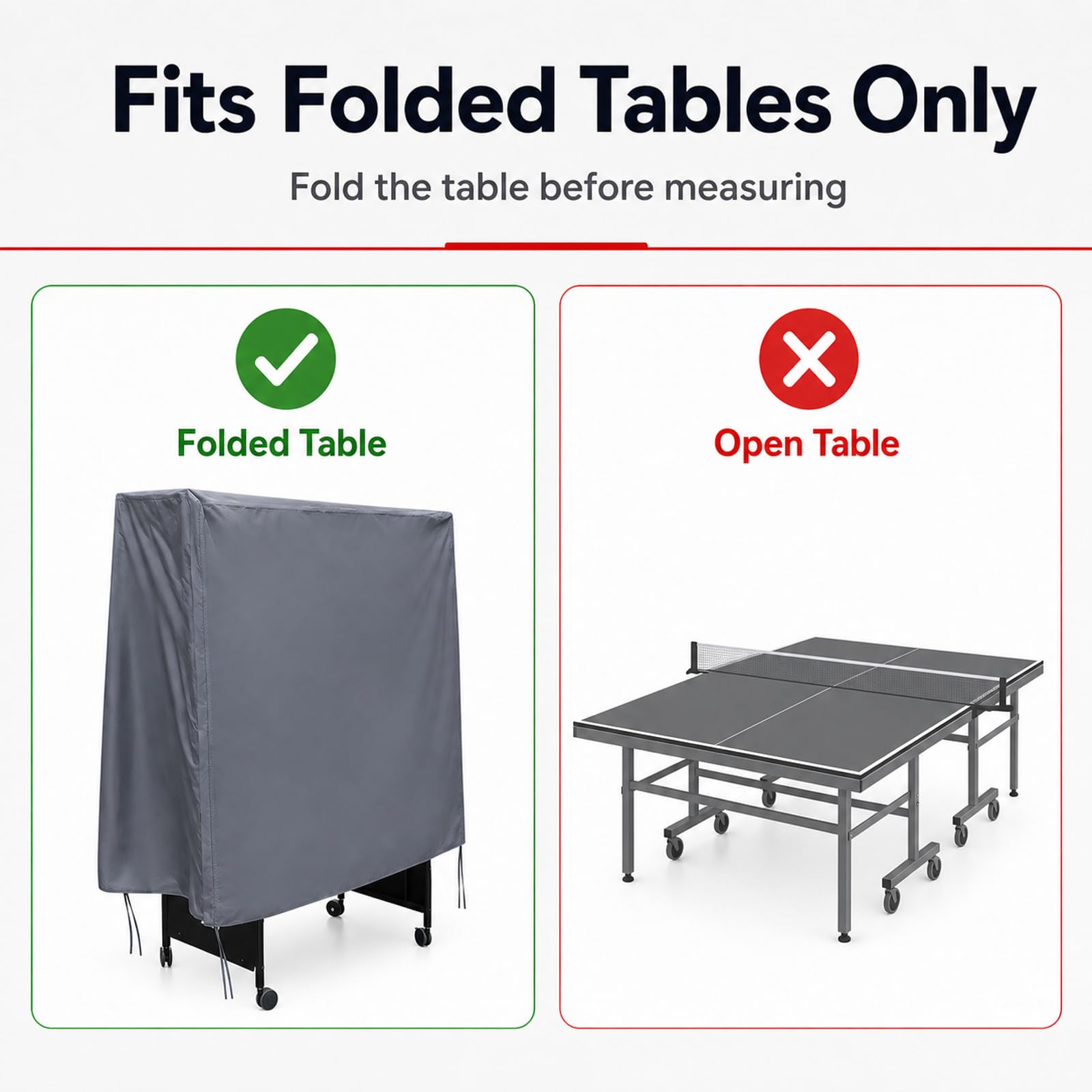 Copertura per Tavolo da Ping Pong,Copertura Tavolo Ping Pong Anti UV,Copertura Protettiva Tavolo Ping Pong,Copertura Ping Pong Interno Esterno,Antipolvere,per Tavoli Pieghevoli